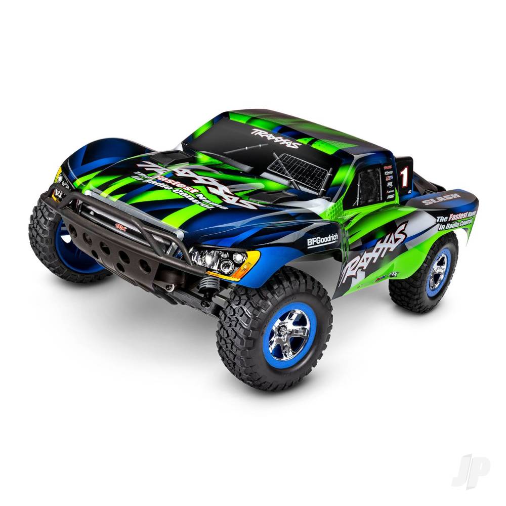 Traxxas Slash 1:10 2WD RTR Electric Short Course Truck, Green (+ TQ 2-ch,  - TRX58034-8-GRN Main