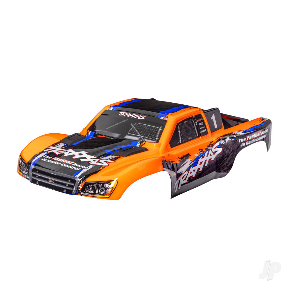 Traxxas Body, Slash 4X4 (also fits Slash VXL & Slash 2WD), orange (painted, decals applied) (assembled with front & rear latches for clipless mounting) TRX5850-ORNG