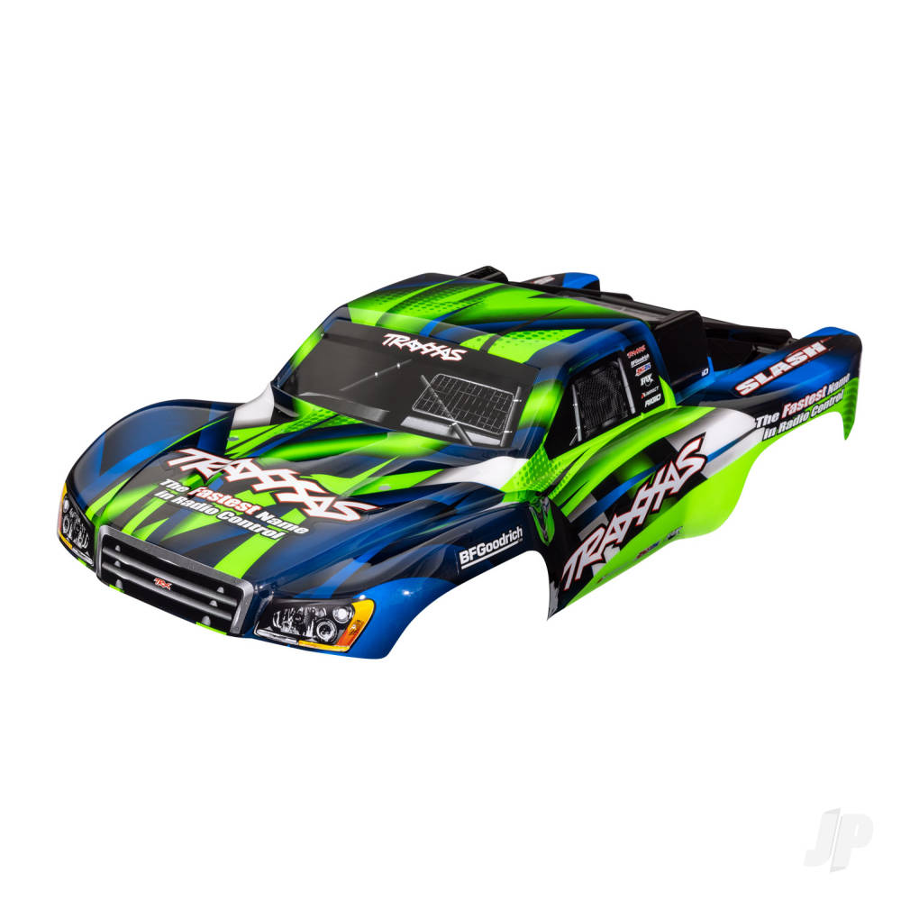 Traxxas Body, Slash 2WD (also fits Slash VXL & Slash 4X4), green & blue (painted, decals applied) TRX5851G