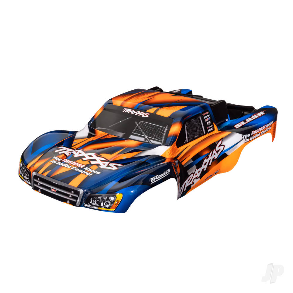 Traxxas Body, Slash 2WD (also fits Slash VXL & Slash 4X4), orange & blue (painted, decals applied) TRX5851T