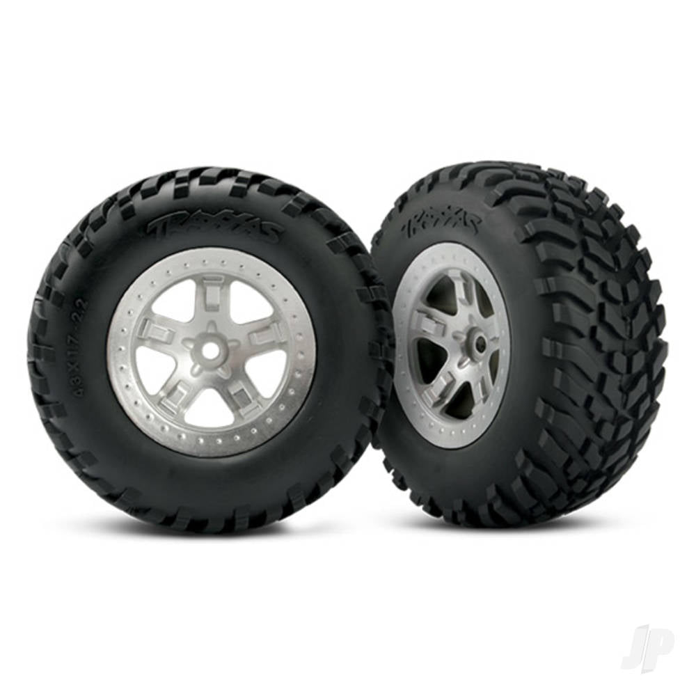 Traxxas Tyres and Wheels, Assembled Glued SCT Off-Road Racing Tyres (2 pcs) TRX5873