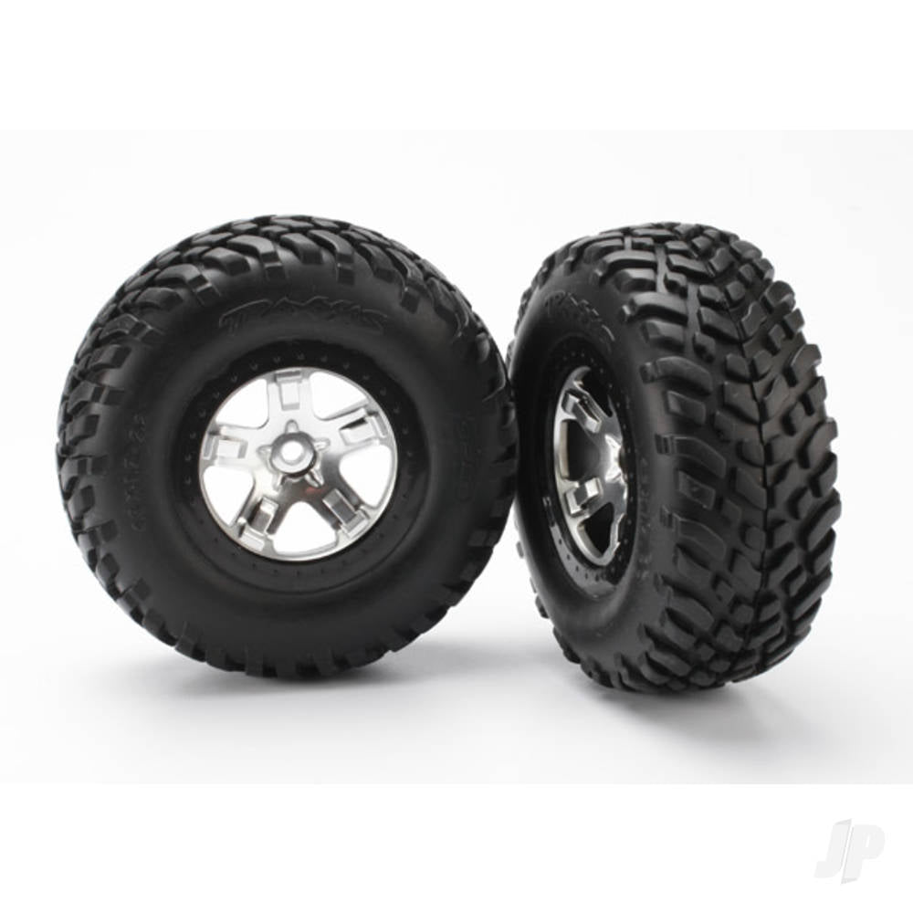 Traxxas Tyres and Wheels, Assembled Glued SCT Off-Road Racing Tyres (2 pcs) TRX5873X