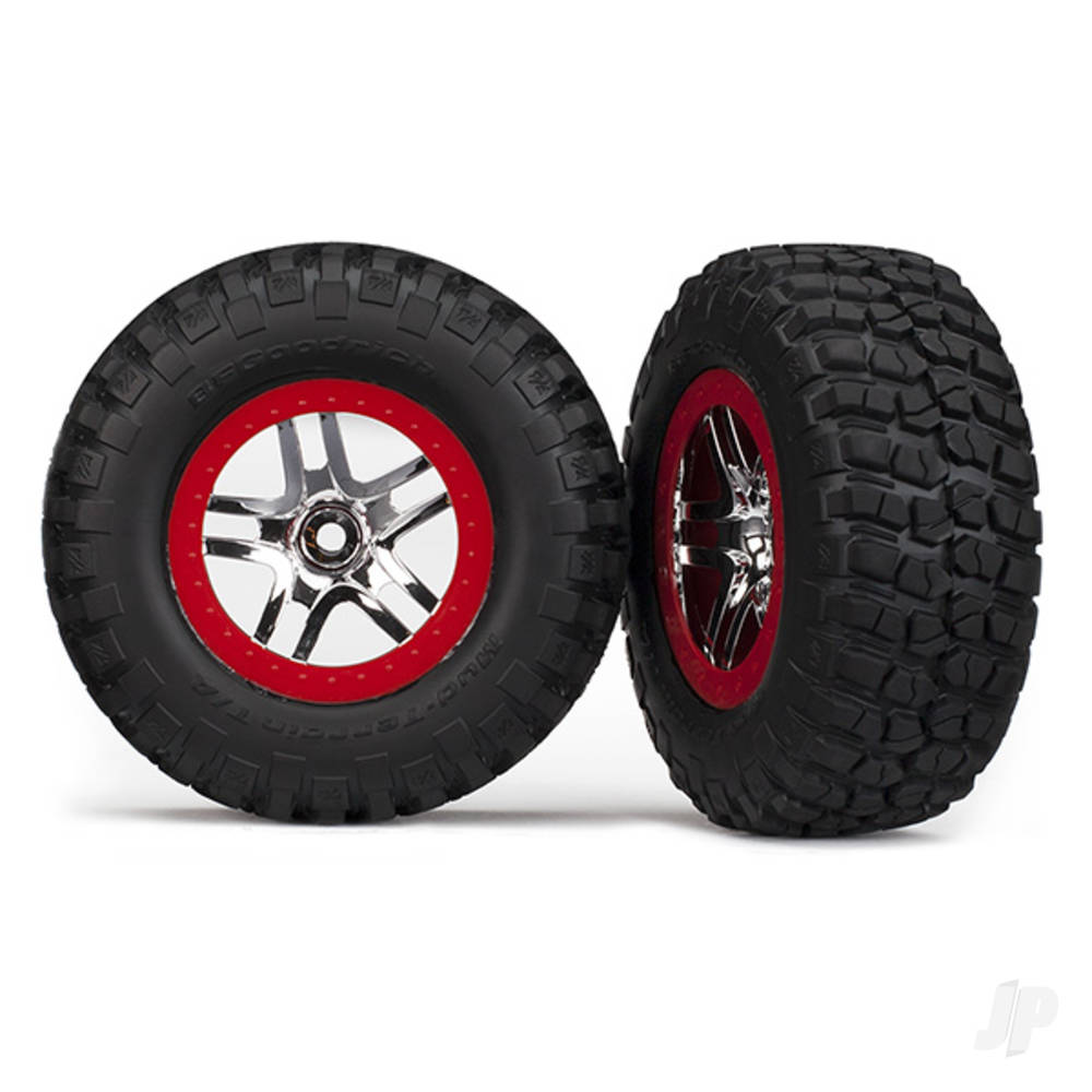 Traxxas Tyres and Wheels, Assembled Glued BFGoodrich Mud-Terrain T / A KM2 Tyres (2 pcs) TRX5877A