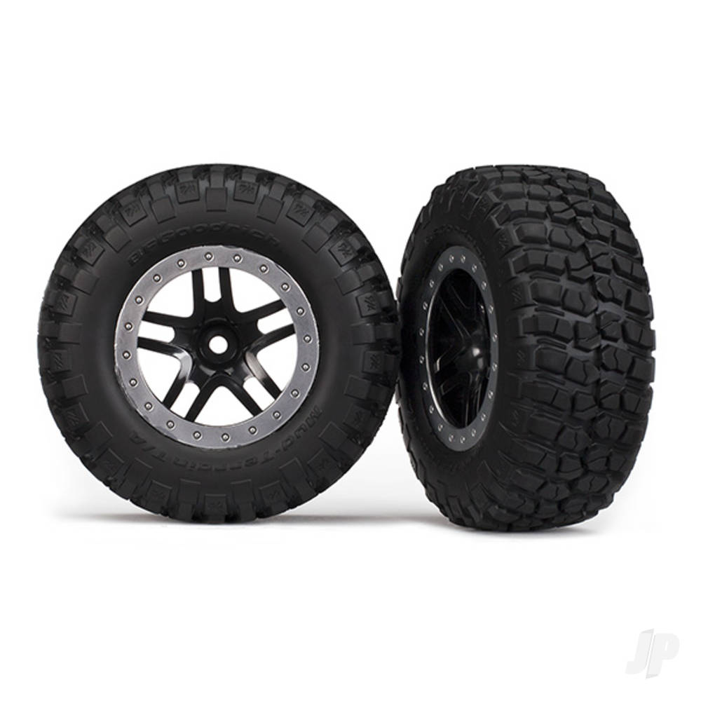 Traxxas Tyres and Wheels, Assembled Glued BFGoodrich Mud-Terrain T / A KM2 Tyres (2 pcs) TRX5885