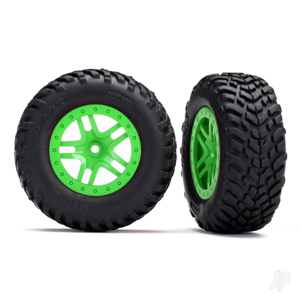 Traxxas Tyres and Wheels, Assembled Glued SCT Off-Road Racing Tyres (2 pcs) TRX5892G