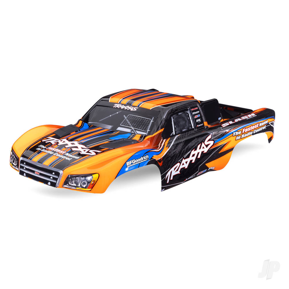 Traxxas Body, Slash 2WD (also fits Slash VXL & Slash 4X4), orange (painted, decals applied) (assembled with front & rear latches for clipless mounting) TRX5924-ORNG