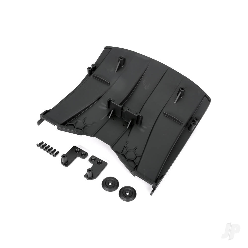 Traxxas Diffuser, rear/ diffuser wing (left & right)/ washers (2)/ 3x10mm CCS (6) TRX6436X