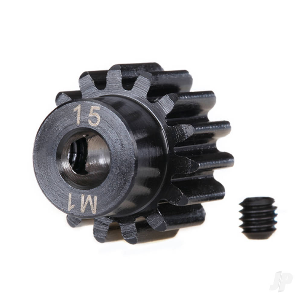 Traxxas 15-T Pinion Gear (machined) (1.0 metric pitch) Set (fits 5mm shaft) TRX6487R