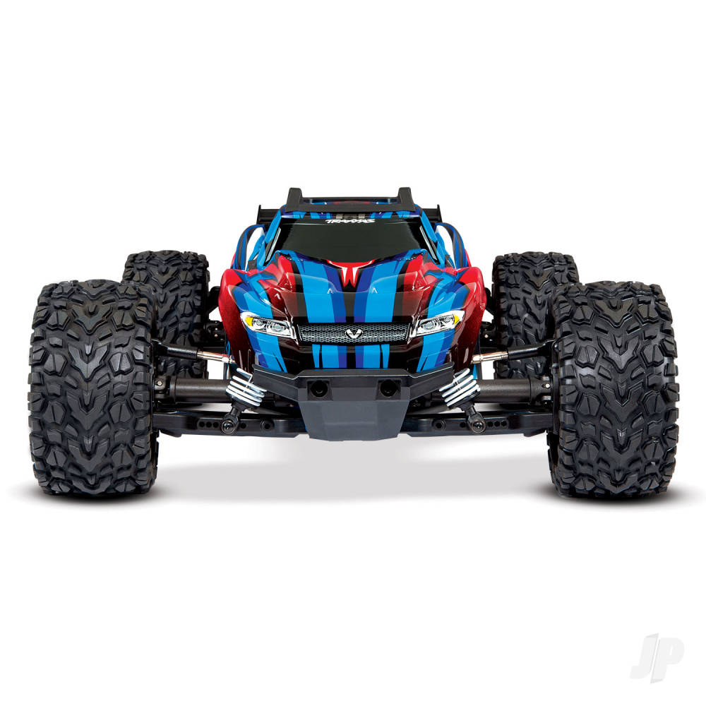 Traxxas Blue Rustler 4X4 VXL 1:10 4WD RTR Brushless Electric Stadium Truck - TRX67076-4-BLUE 1