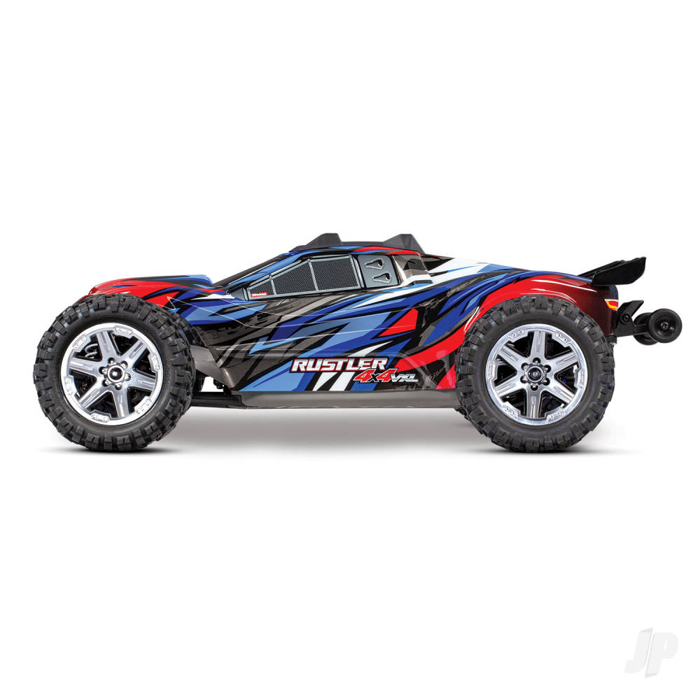 Traxxas Blue Rustler 4X4 VXL 1:10 4WD RTR Brushless Electric Stadium Truck - TRX67076-4-BLUE 3