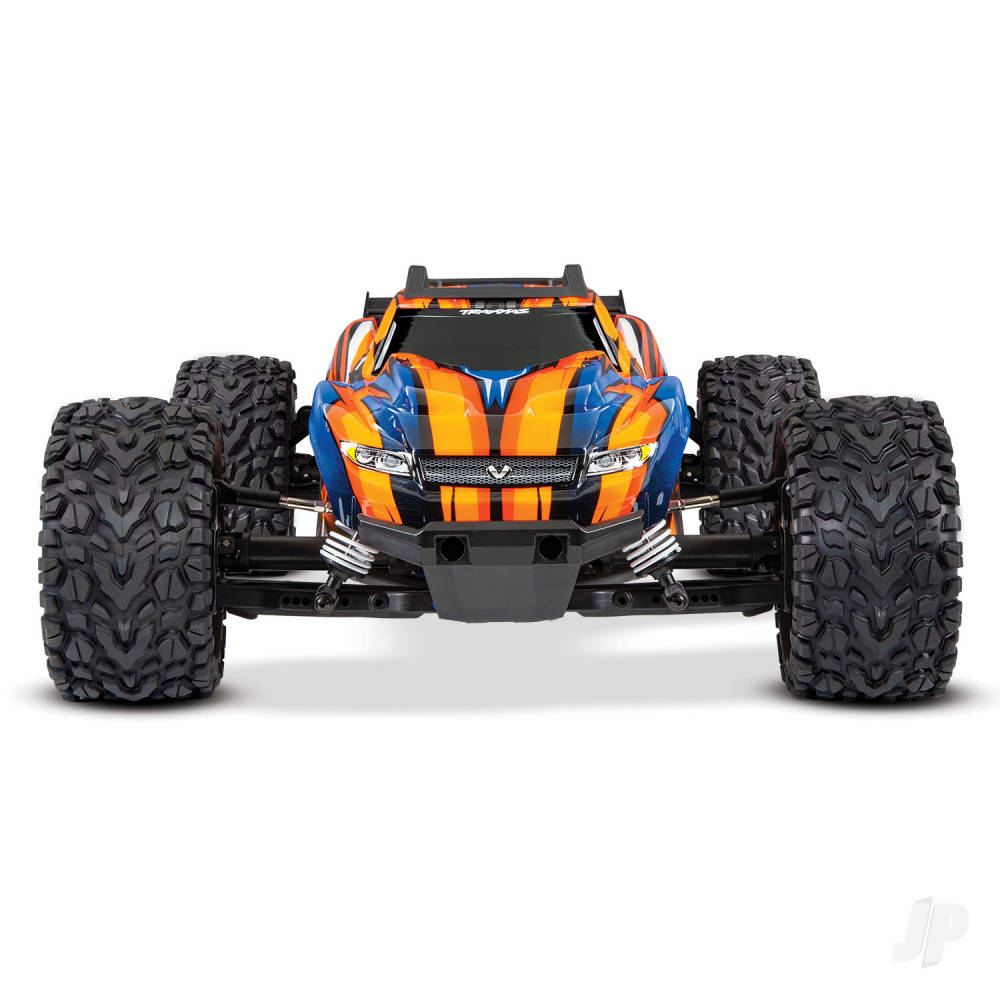 Traxxas Orange Rustler 4X4 VXL 1:10 4WD RTR Brushless Electric Stadium Tru - TRX67076-4-ORNG 1