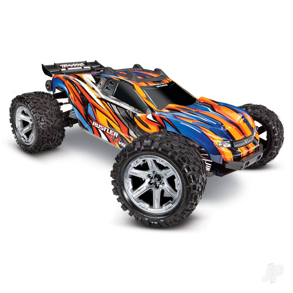 Traxxas Orange Rustler 4X4 VXL 1:10 4WD RTR Brushless Electric Stadium Tru - TRX67076-4-ORNG Main