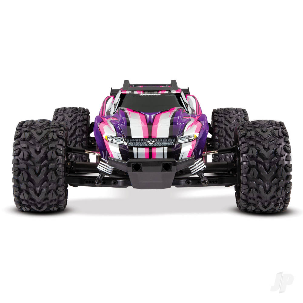 Traxxas Pink Rustler 4X4 VXL 1:10 4WD RTR Brushless Electric Stadium Truck - TRX67076-4-PINK 1