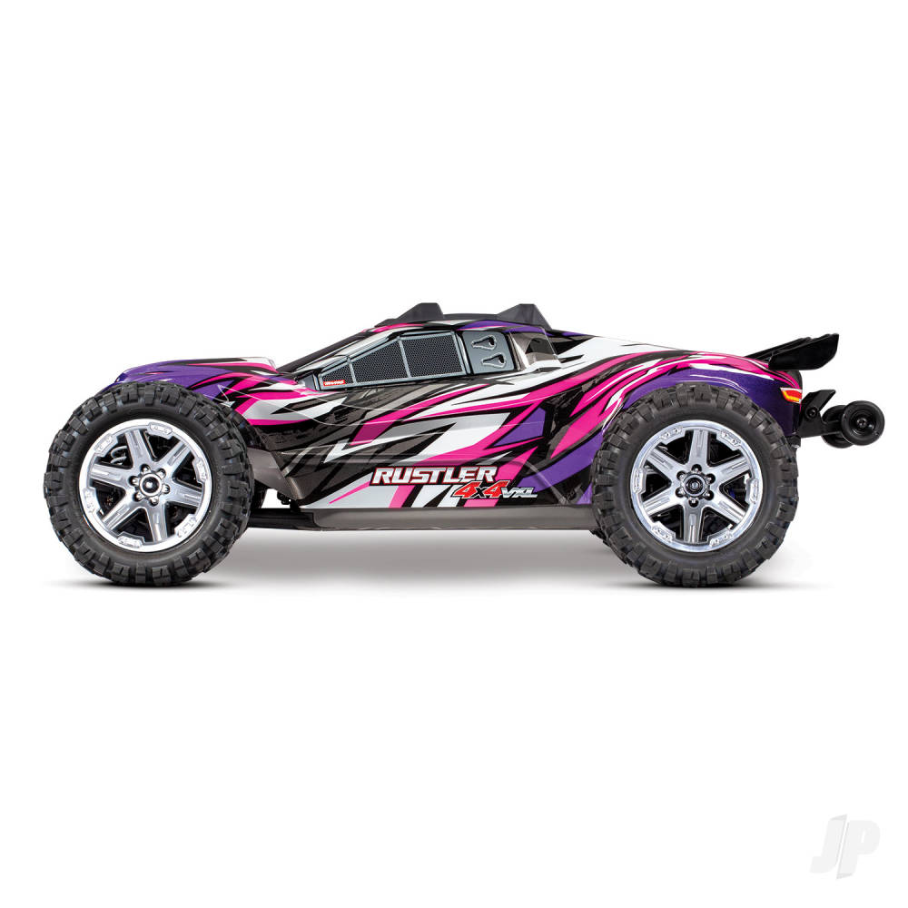 Traxxas Pink Rustler 4X4 VXL 1:10 4WD RTR Brushless Electric Stadium Truck - TRX67076-4-PINK 3