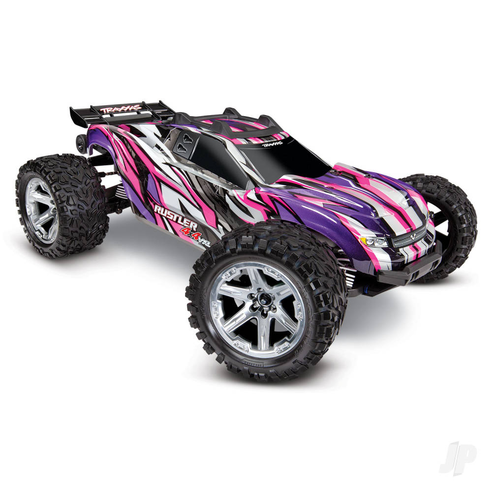 Traxxas Pink Rustler 4X4 VXL 1:10 4WD RTR Brushless Electric Stadium Truck - TRX67076-4-PINK Main