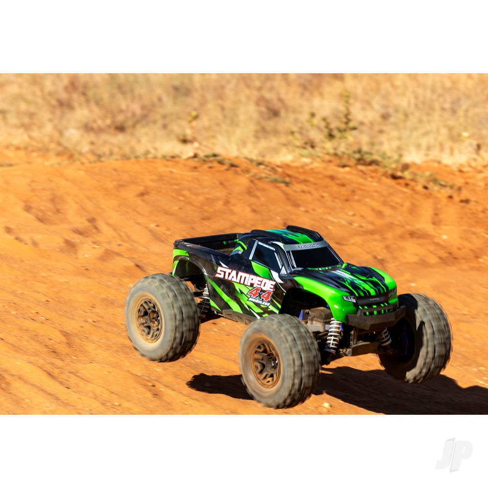 Traxxas Stampede 4X4 BL-2S 1:10 4WD RTR Brushless Electric Monster Truck,  - TRX67154-4-GRN 12