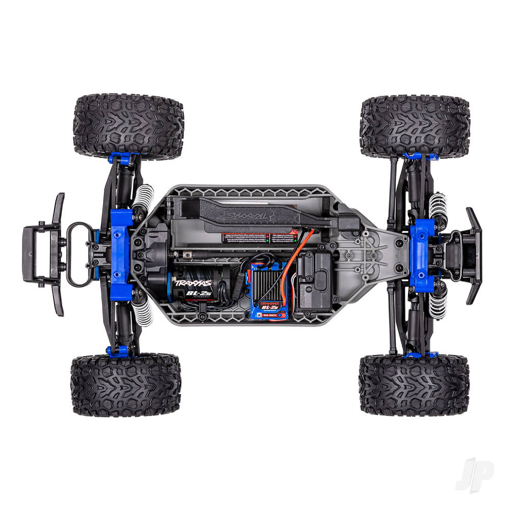 Traxxas Rustler 4X4 BL-2S 1:10 4WD RTR Brushless Electric Stadium Truck, B - TRX67164-4-BLUE 12