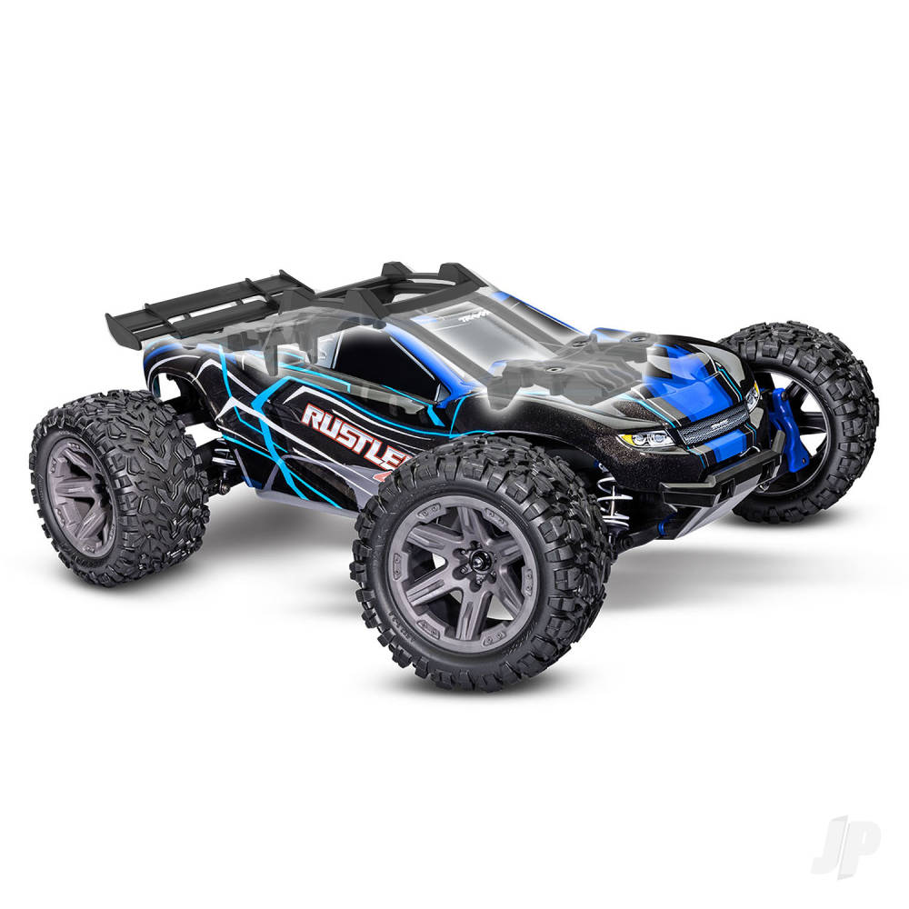 Traxxas Rustler 4X4 BL-2S 1:10 4WD RTR Brushless Electric Stadium Truck, B - TRX67164-4-BLUE 14