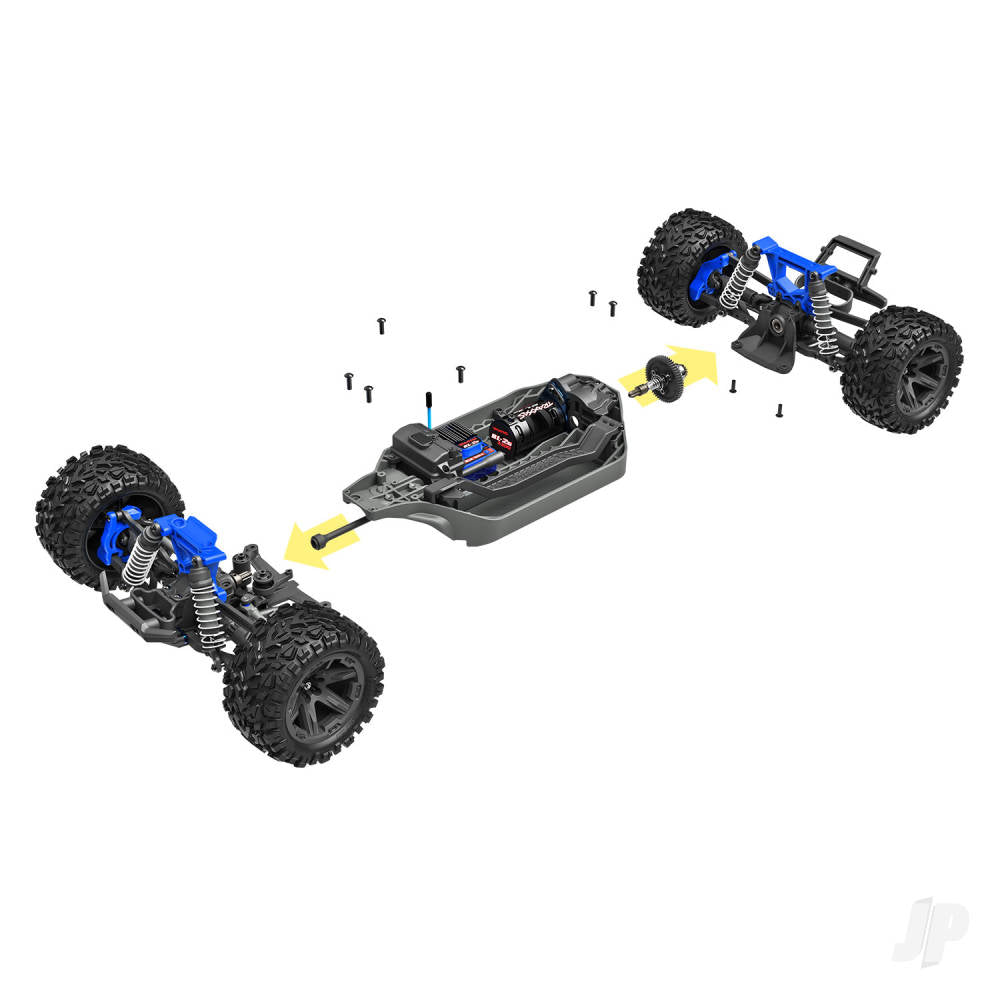 Traxxas Rustler 4X4 BL-2S 1:10 4WD RTR Brushless Electric Stadium Truck, B - TRX67164-4-BLUE 16