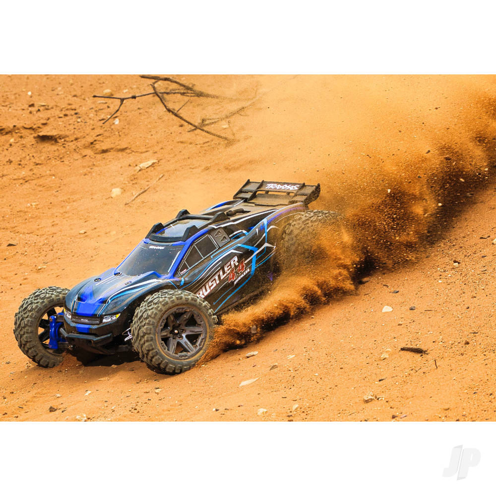 Traxxas Rustler 4X4 BL-2S 1:10 4WD RTR Brushless Electric Stadium Truck, B - TRX67164-4-BLUE 5