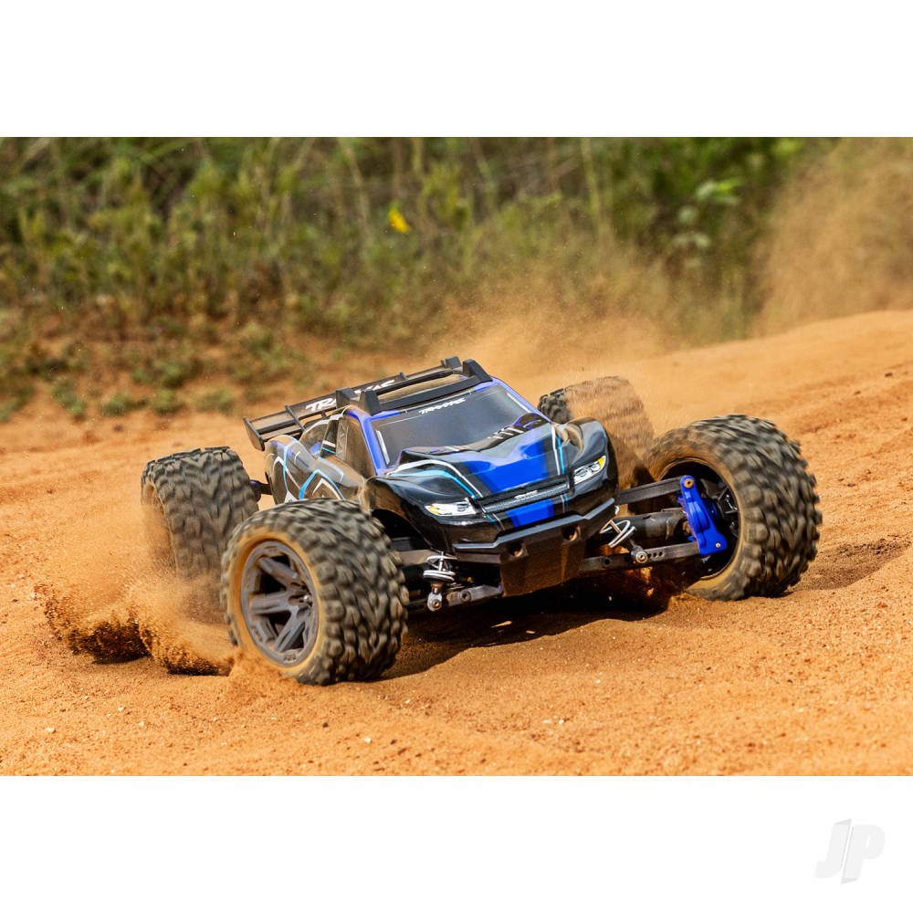 Traxxas Rustler 4X4 BL-2S 1:10 4WD RTR Brushless Electric Stadium Truck, B - TRX67164-4-BLUE 6