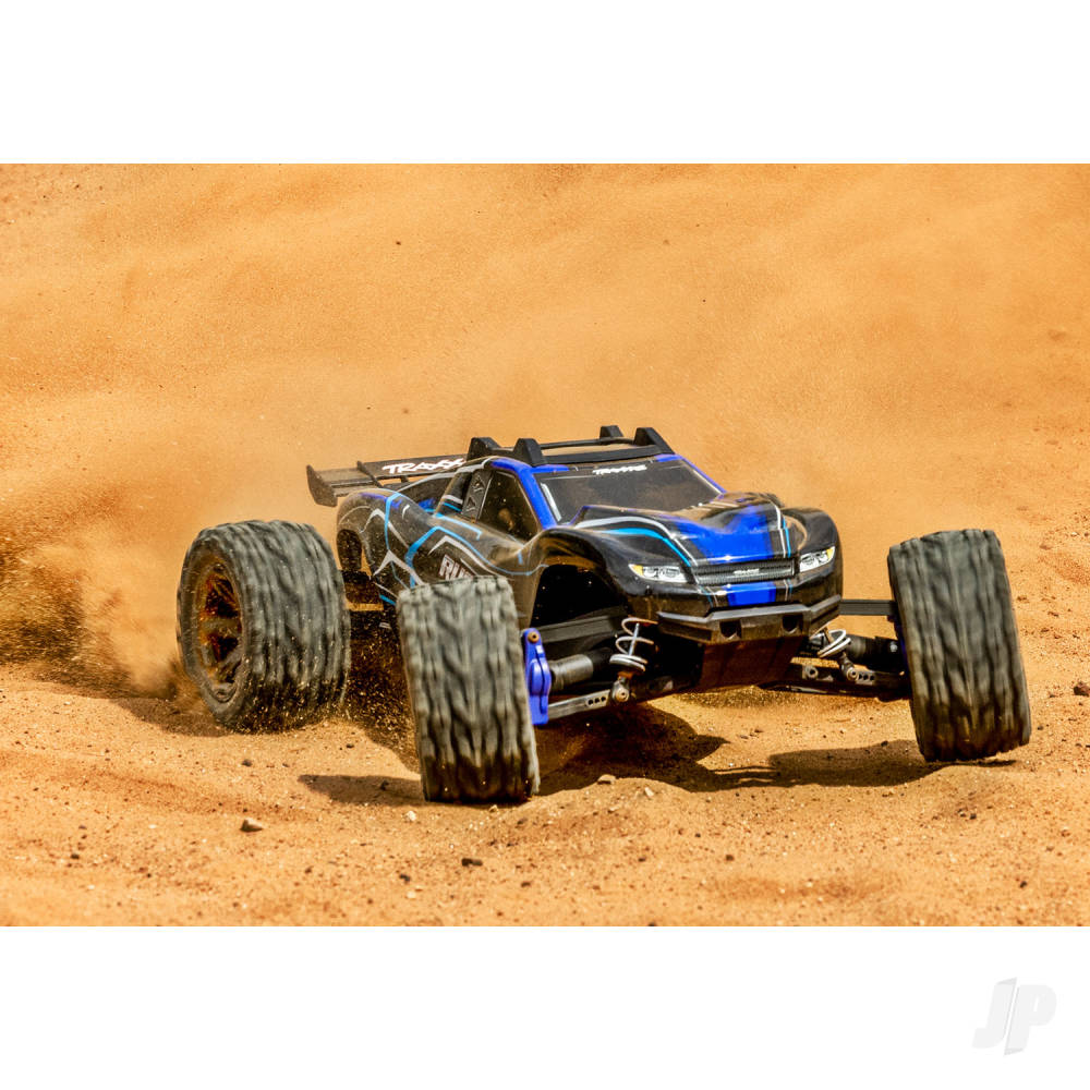 Traxxas Rustler 4X4 BL-2S 1:10 4WD RTR Brushless Electric Stadium Truck, B - TRX67164-4-BLUE 8