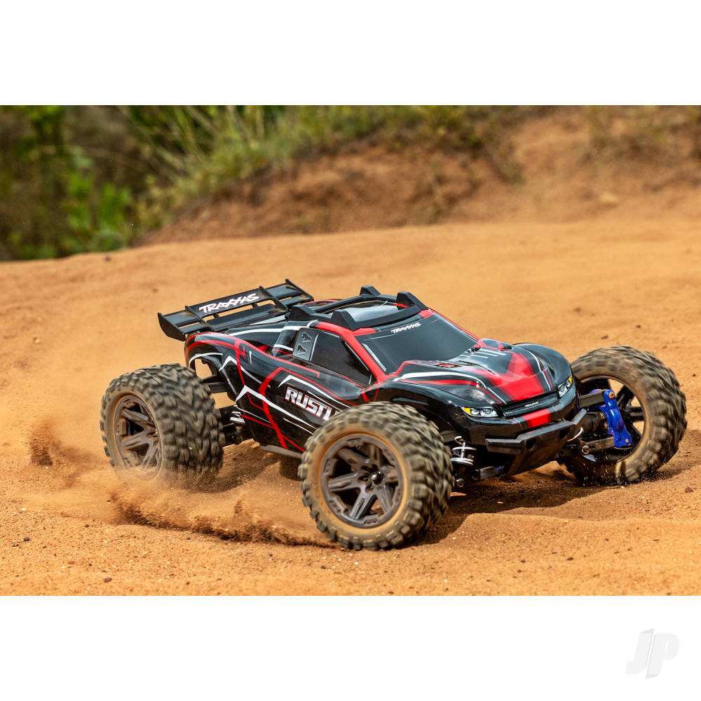 Traxxas Rustler 4X4 BL-2S 1:10 4WD RTR Brushless Electric Stadium Truck, R - TRX67164-4-RED 6