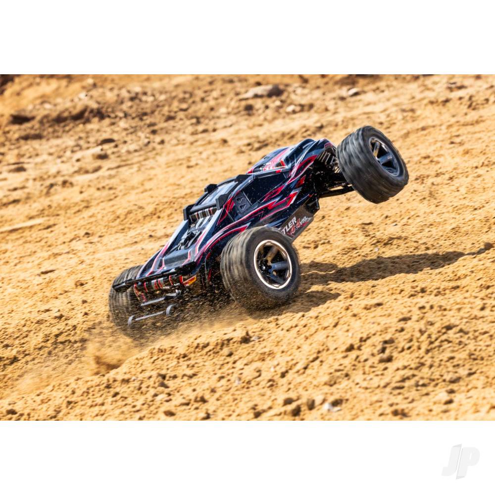 Traxxas Rustler 4X4 HD VXL 1:10 4WD RTR Brushless Electric Short Course Tr - TRX67376-4-BLUE 12