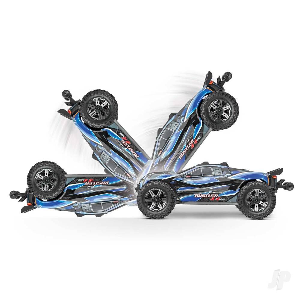 Traxxas Rustler 4X4 HD VXL 1:10 4WD RTR Brushless Electric Short Course Tr - TRX67376-4-BLUE 22