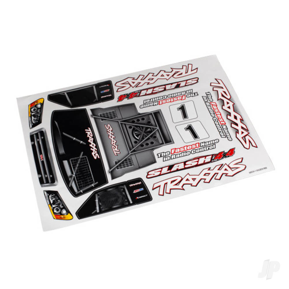 Traxxas Decal sheet, Slash 4X4 TRX6813R