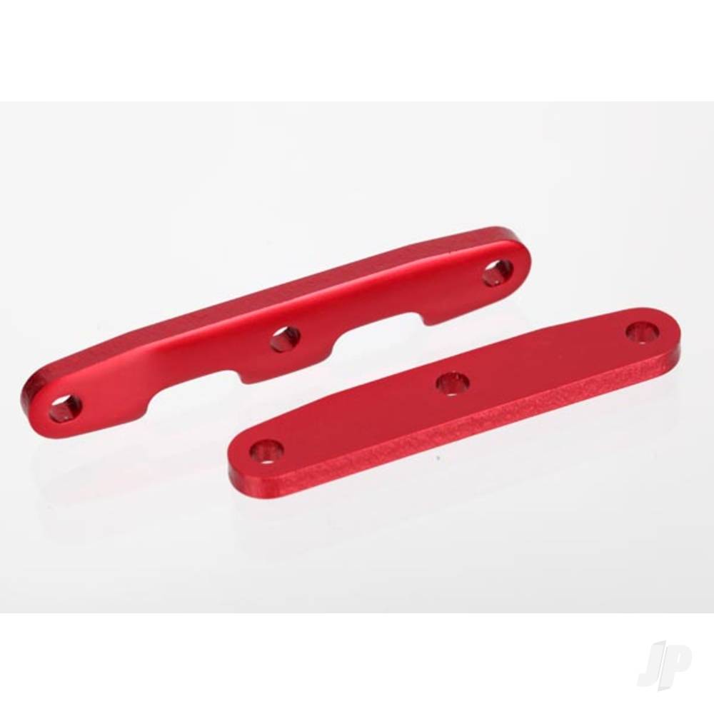 Traxxas Bulkhead tie bars, Front &amp; Rear, aluminium (Red-anodised) TRX6823R