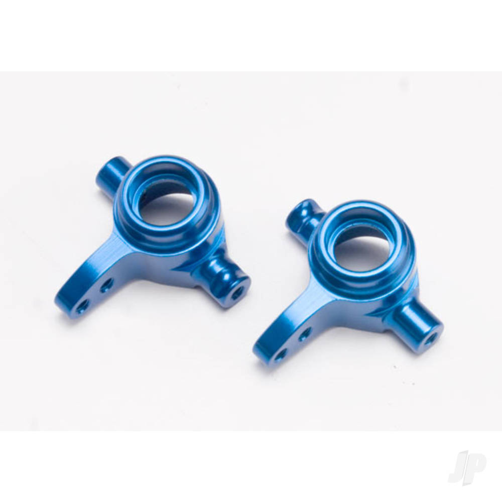 Traxxas Steering blocks, 6061-T6 aluminium (Blue-anodised), left & right TRX6837X