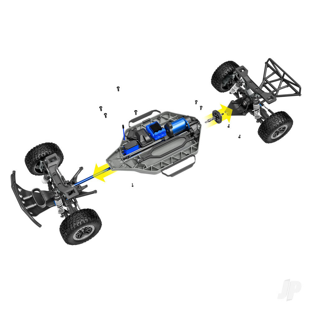 Traxxas Slash VXL 1:10 4X4 RTR Short Course Truck, Blue (TRX68386-4-BLUE)