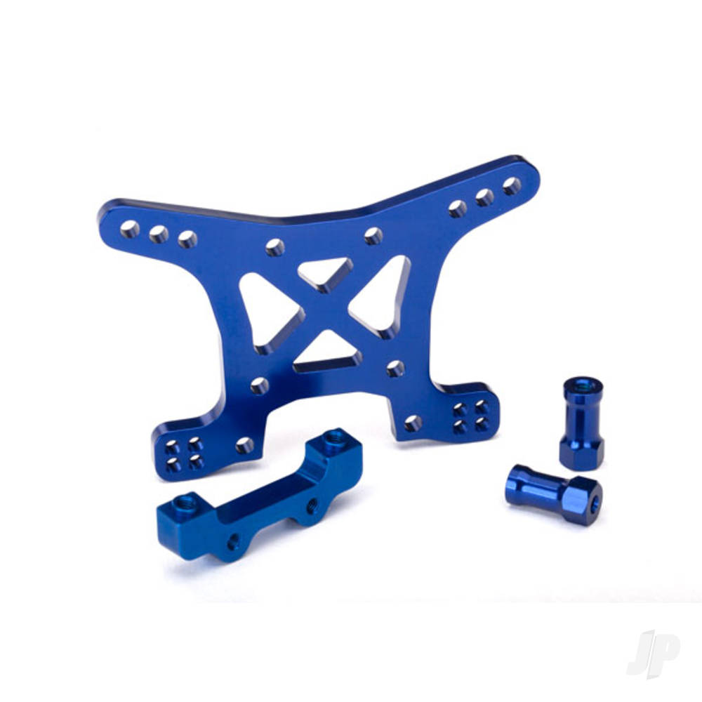 Traxxas Shock tower, Front, 7075-T6 aluminium (Blue-anodised) TRX6839X