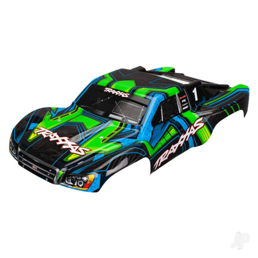 Traxxas Body, Slash 4X4, Green and Blue (painted, decals applied) TRX6844X