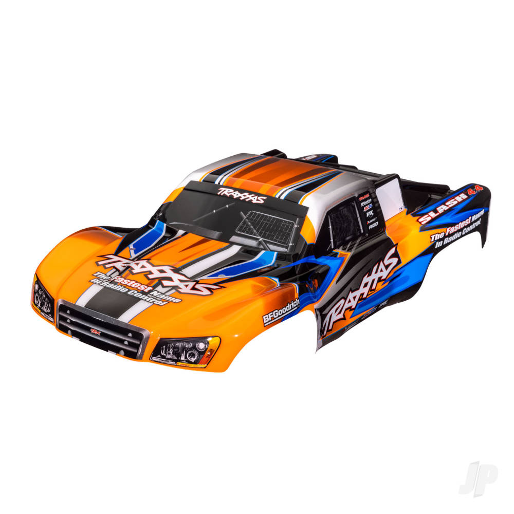 Traxxas Body, Slash 4X4 (also fits Slash VXL & Slash 2WD), orange & blue (painted, decals applied) TRX6928T