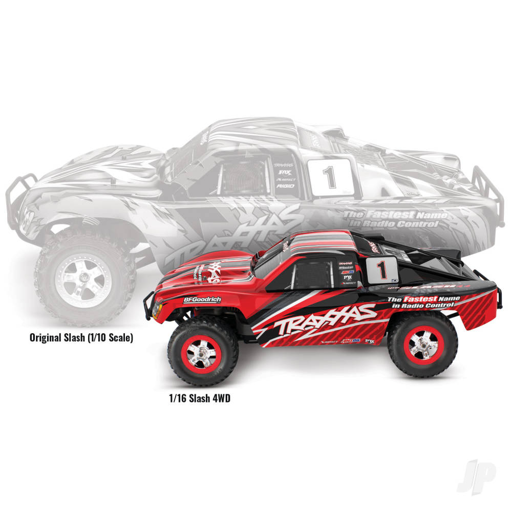 Traxxas Slash 1:16 4X4 RTR Electric Short Course Truck ( +TQ 2-ch, XL-2.5, - TRX70054-8-RED 3