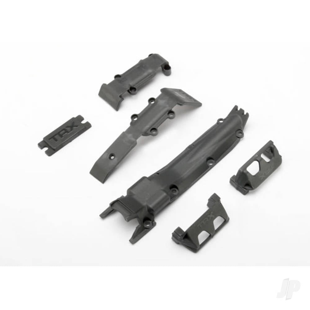 Traxxas Skid plate Set, Front (1pc) / Rear (1pc) / transmission (1pc) / steering servo guards (2 pcs) / steering servo cover plate (1pc) TRX7037