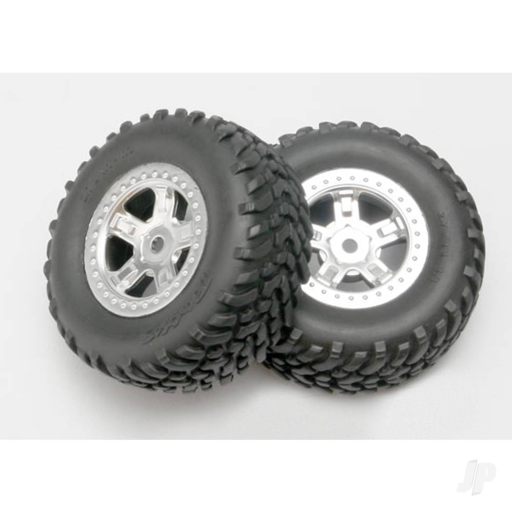 Traxxas Tyres and Wheels, Assembled Glued SCT Off-Road Racing Tyres (1 Each, Right and Left) TRX7073