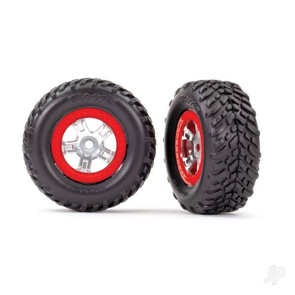 Traxxas Tyres and Wheels, Assembled Glued SCT Off-Road Racing Tyres (1 Each, Right and Left) TRX7073A