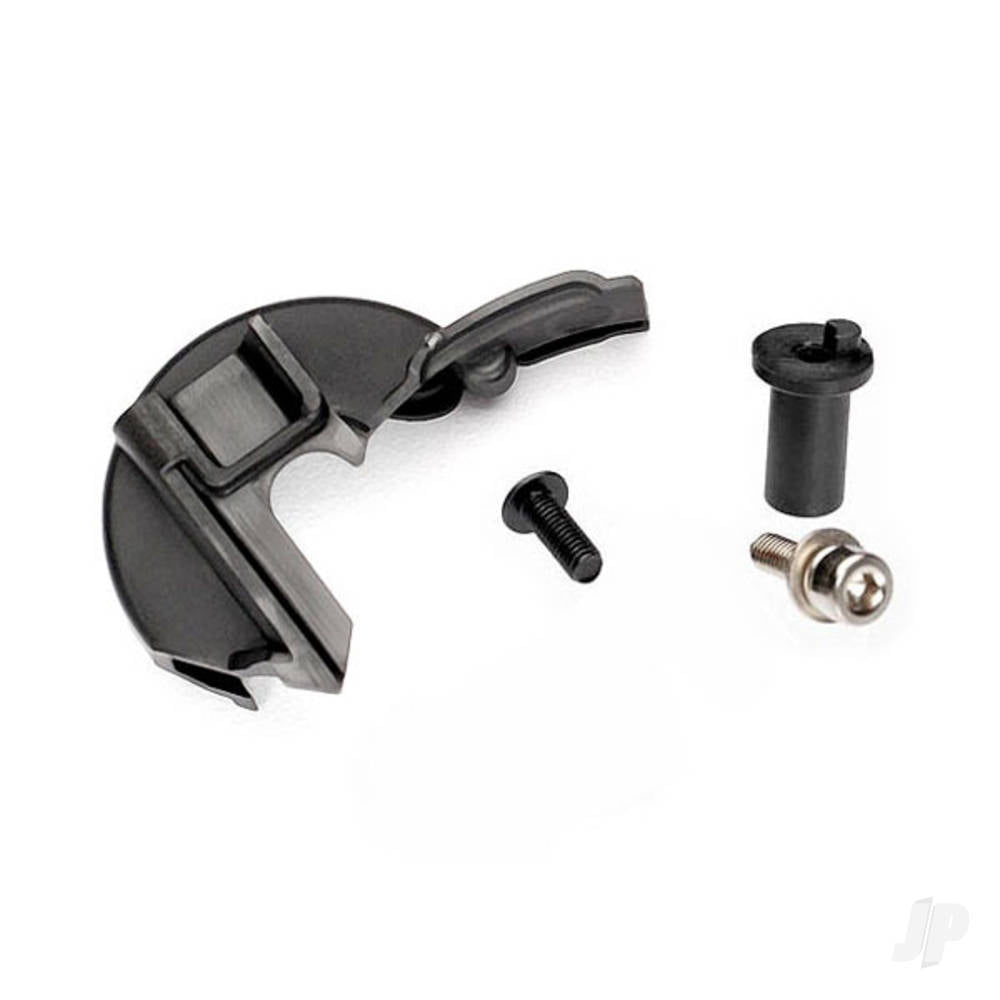 Traxxas Cover, gear / motor mount hinge post / 3x10mm CS with split and flat washers (1pc) / 3x8mm BCS (1pc) TRX7077R