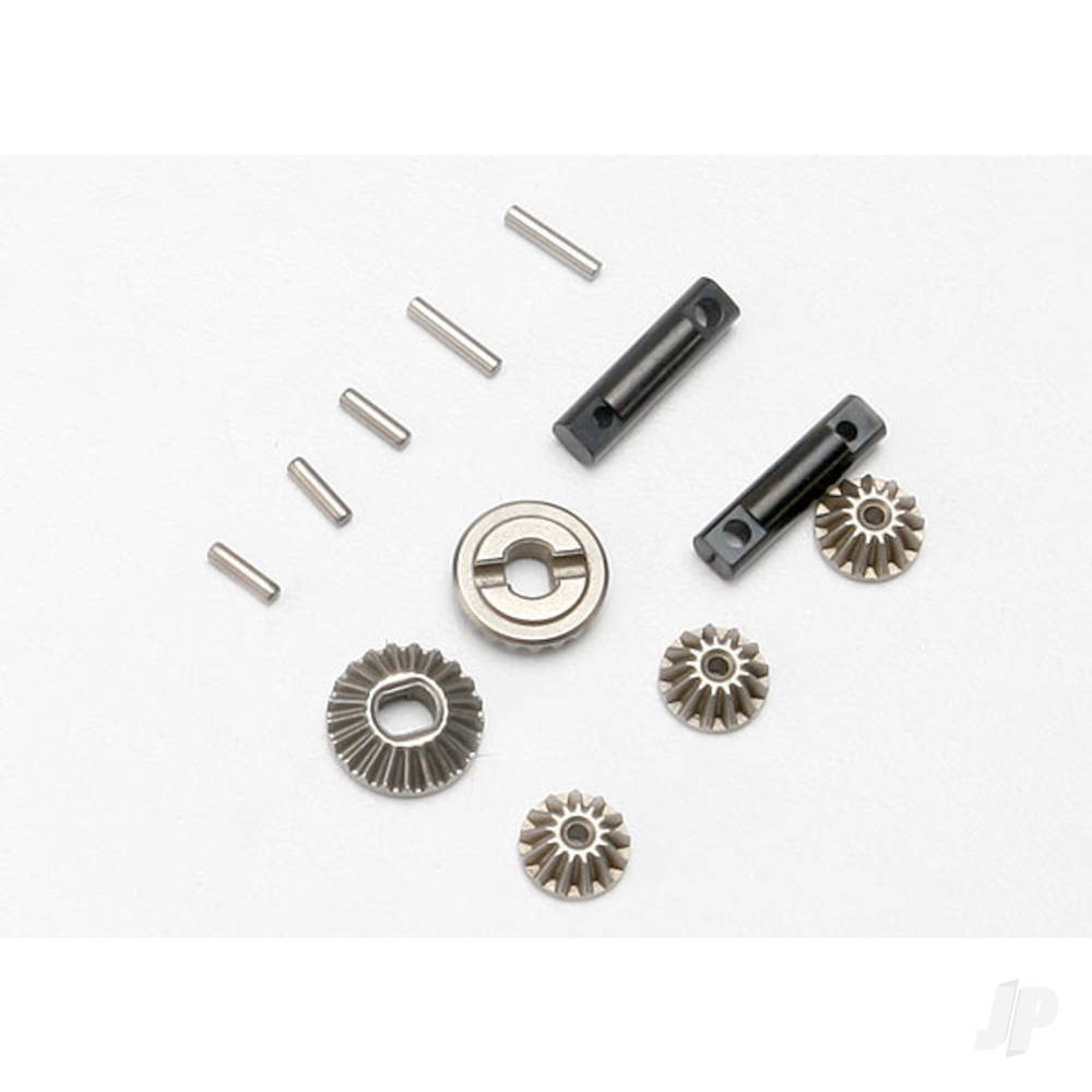 Traxxas Gear Set, Differential (output gears (2 pcs) / spider gears (3 pcs)) / Differential output shafts (2 pcs) / 1.5x6mm pin (3 pcs) / 1.5x8mm pin (2 pcs) TRX7082