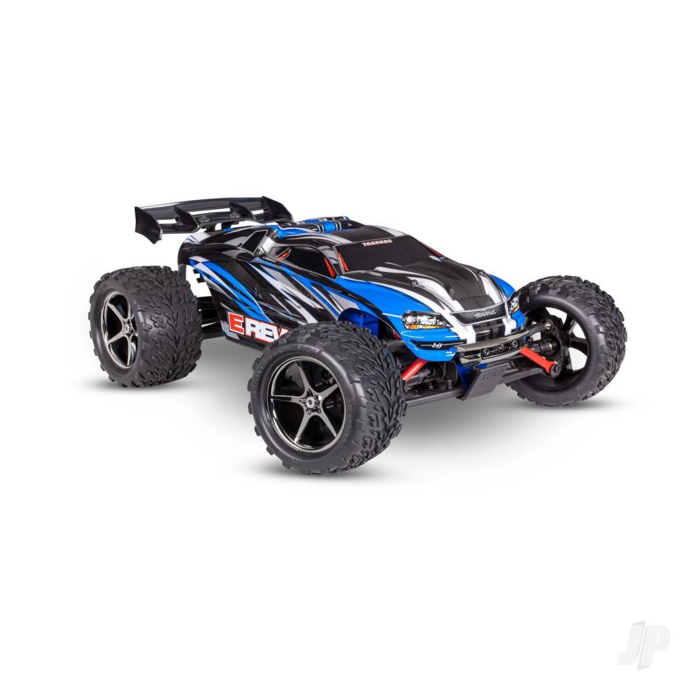 Traxxas E-Revo 1:16 4X4 Monster Truck, Blue (+ TQ 2-ch, XL-2.5, Titan 550, - TRX71054-8-BLUE Main