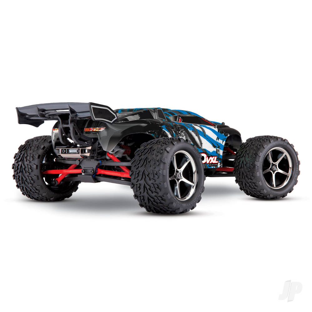 Traxxas E-Revo VXL 1:16 4X4 RTR Brushless Electric Racing Monster Truck (+ - TRX71076-8-BLUEX 3