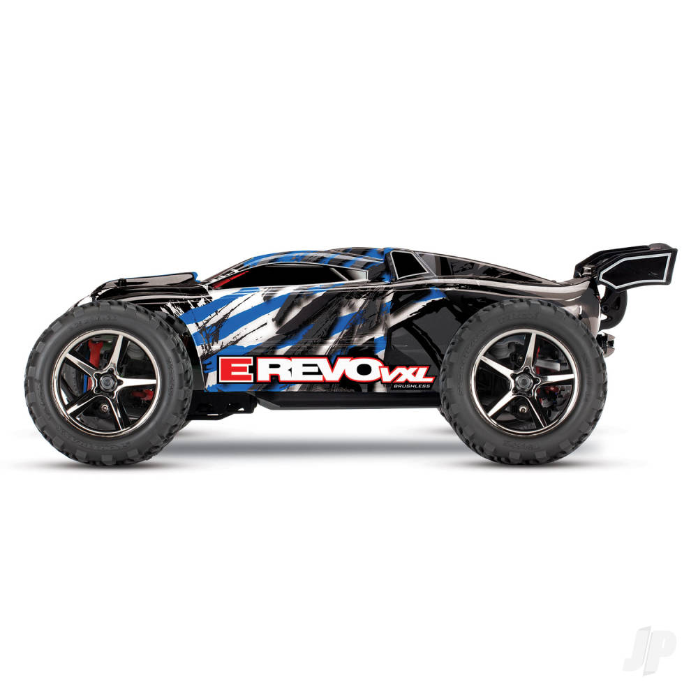 Traxxas E-Revo VXL 1:16 4X4 RTR Brushless Electric Racing Monster Truck (+ - TRX71076-8-BLUEX 4