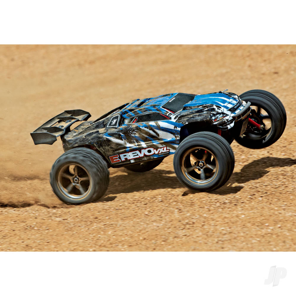 Traxxas E-Revo VXL 1:16 4X4 RTR Brushless Electric Racing Monster Truck (+ - TRX71076-8-BLUEX 5