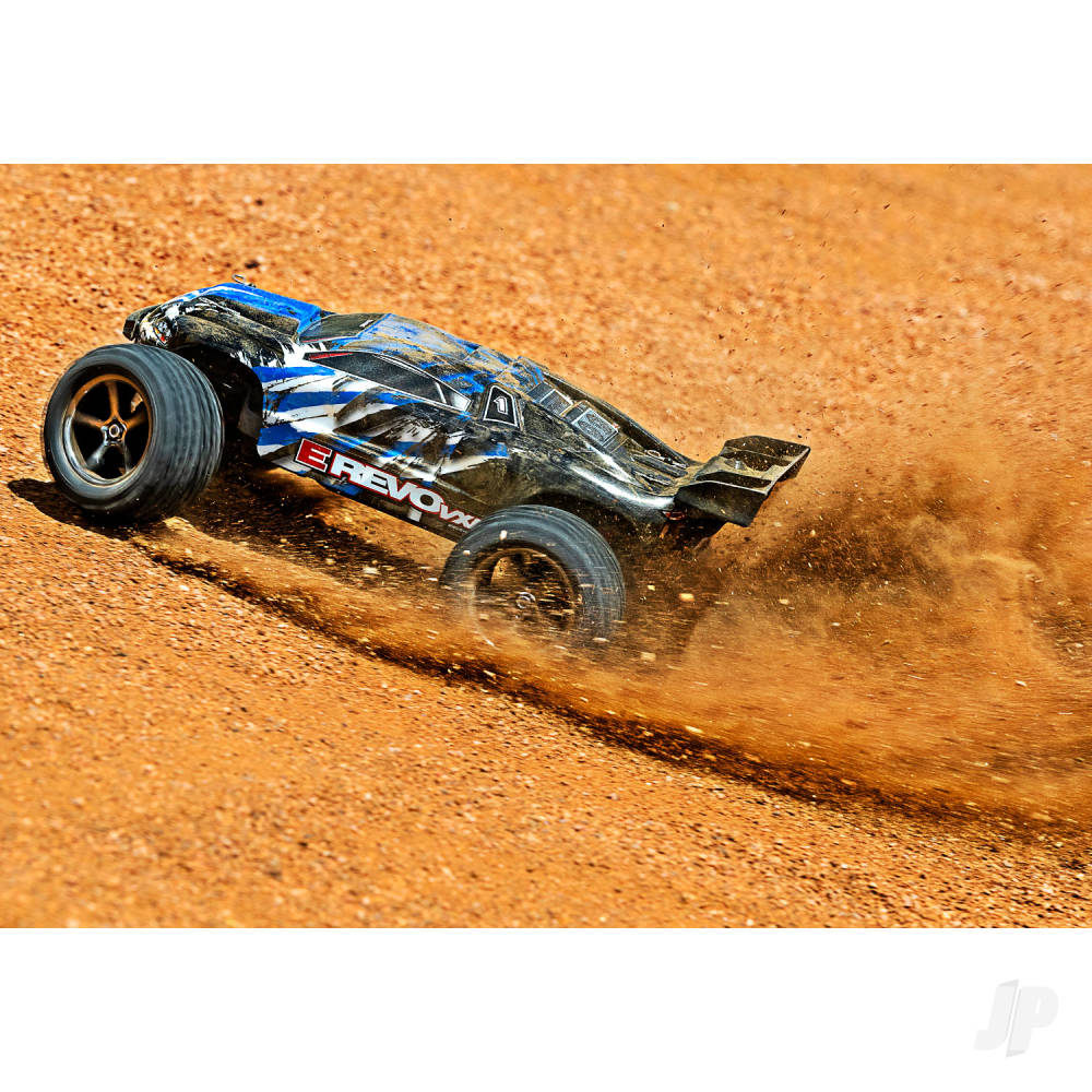 Traxxas E-Revo VXL 1:16 4X4 RTR Brushless Electric Racing Monster Truck (+ - TRX71076-8-BLUEX 6