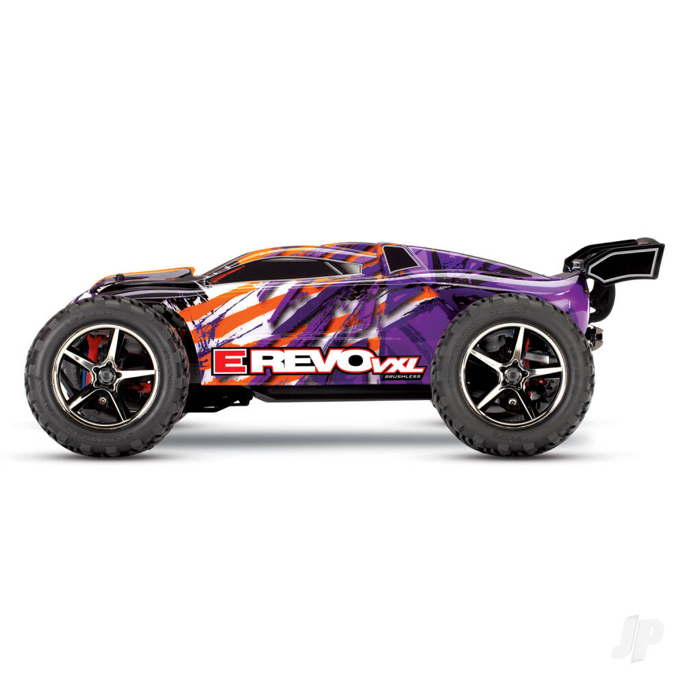 Traxxas E-Revo VXL 1:16 4X4 RTR Brushless Electric Racing Monster Truck (+ - TRX71076-8-PRPL 4