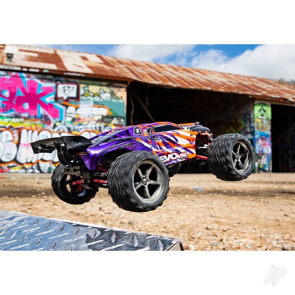 Traxxas E-Revo VXL 1:16 4X4 RTR Brushless Electric Racing Monster Truck (+ - TRX71076-8-PRPL 7