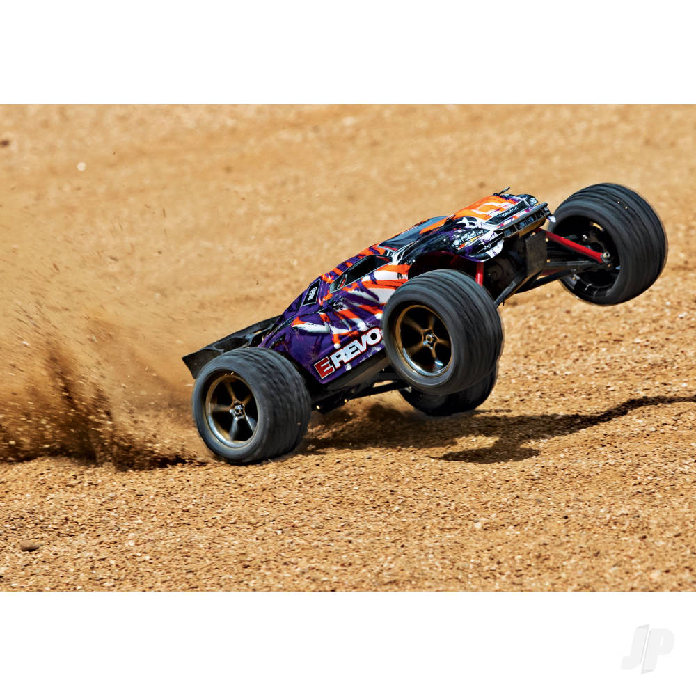 Traxxas E-Revo VXL 1:16 4X4 RTR Brushless Electric Racing Monster Truck (+ - TRX71076-8-PRPL 8